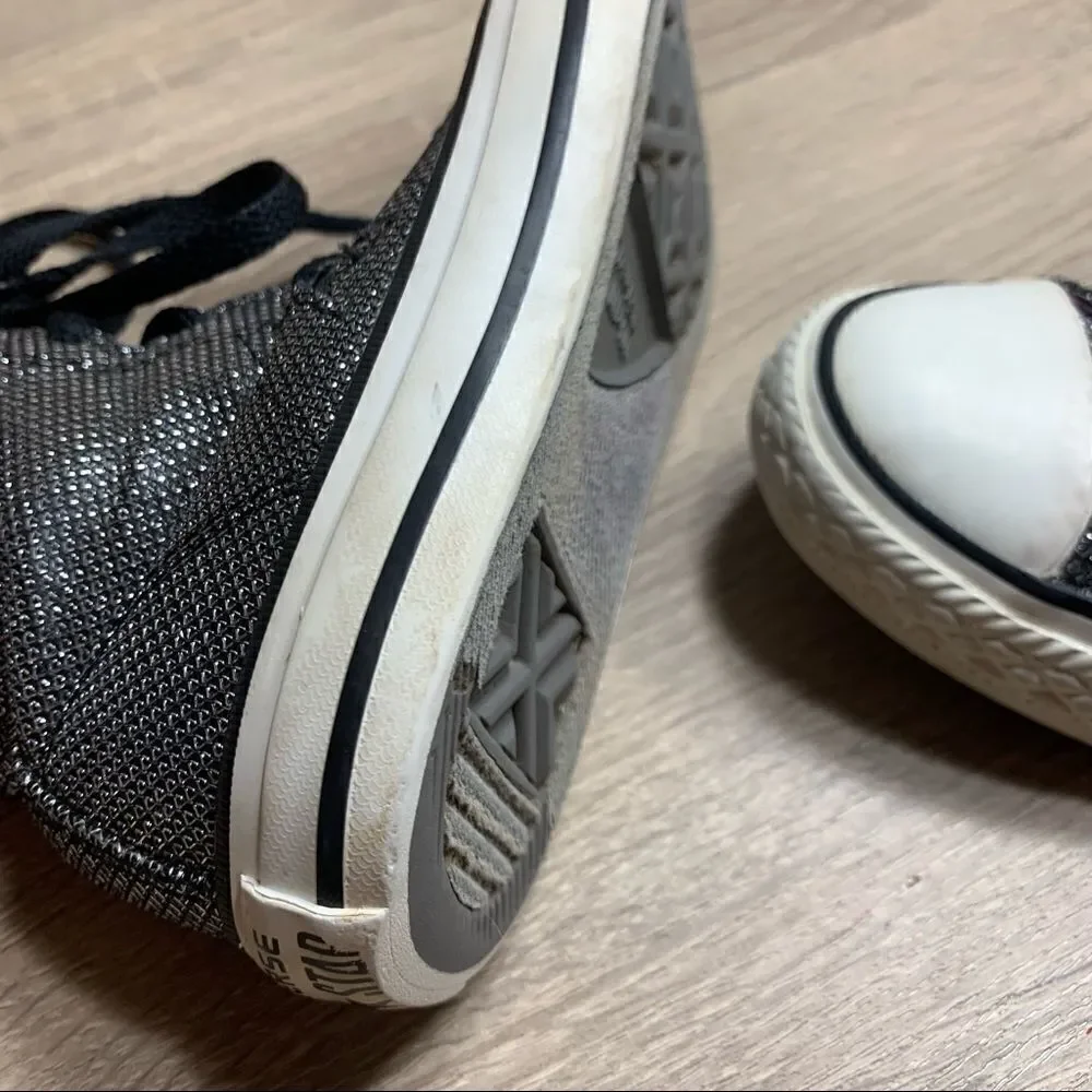 ‎Converse One Star girls sparkly high tops sneakers